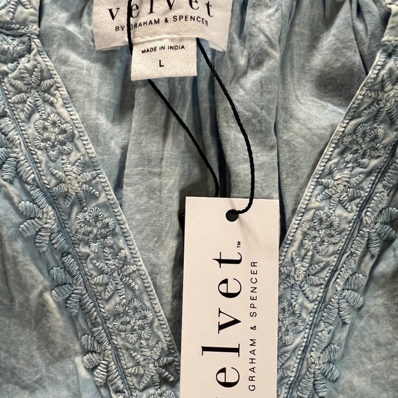 Velvet by Graham & Spencer Women's Chrissy Dress in Chambray - Size L - Picture 2 of 3